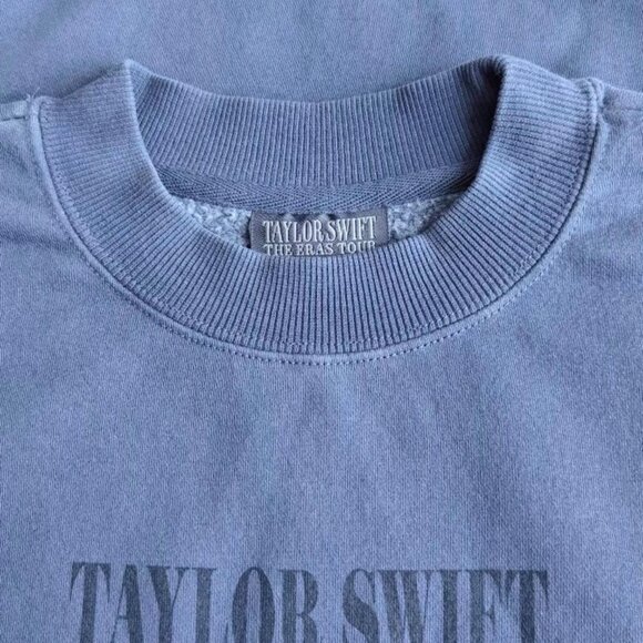 Taylor Swift | Eras Tour 2024 Official Merch Crew Neck Blue Sweatshirt | New - Picture 6 of 13